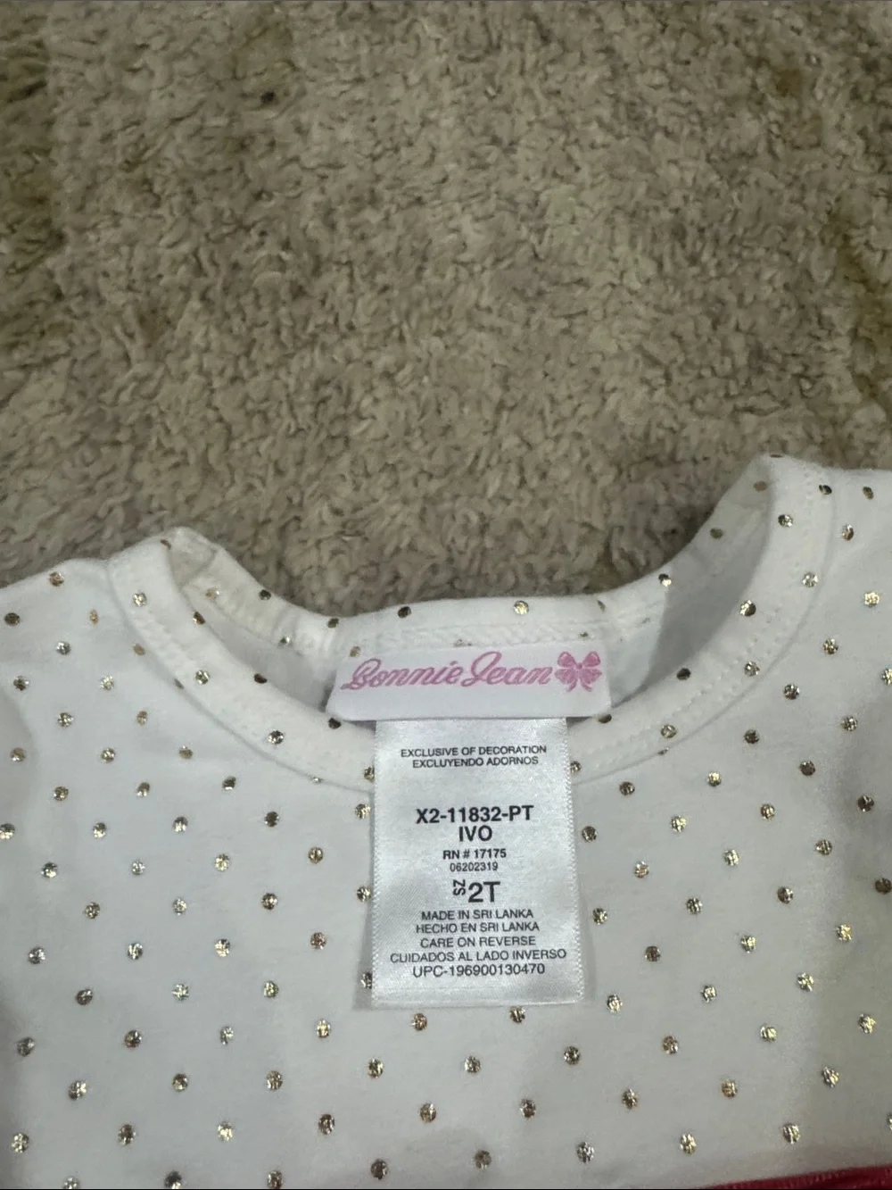 Bonnie Jean Toddler Girl Christmas Tree Top & Striped Leggings 2T